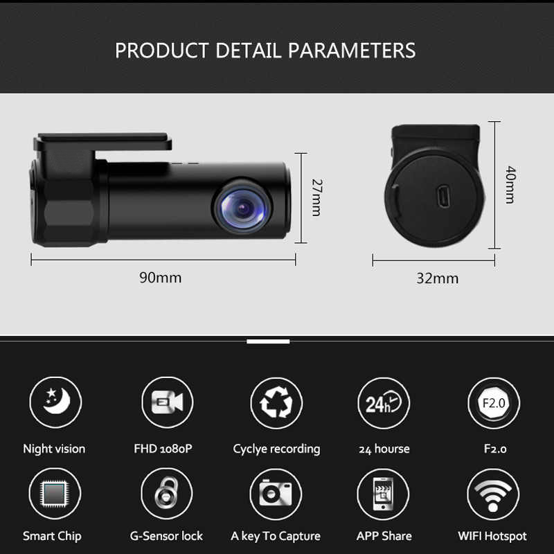 Camera Hành Trình Wifi 1080p Full HD Dành Cho Ô Tô Cao Cấp FC106T