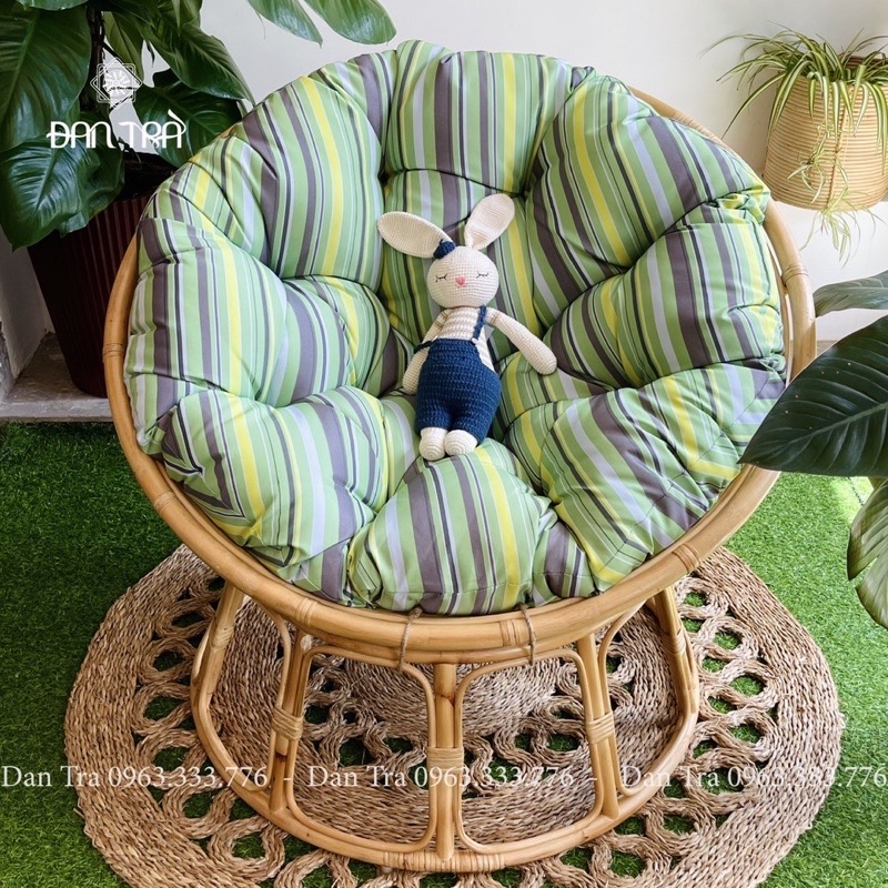 [GIÁ TẠI XƯỞNG] Papasan Mây Size 1M1 Kèm Nệm - Nội Thất Mây Tre Đan