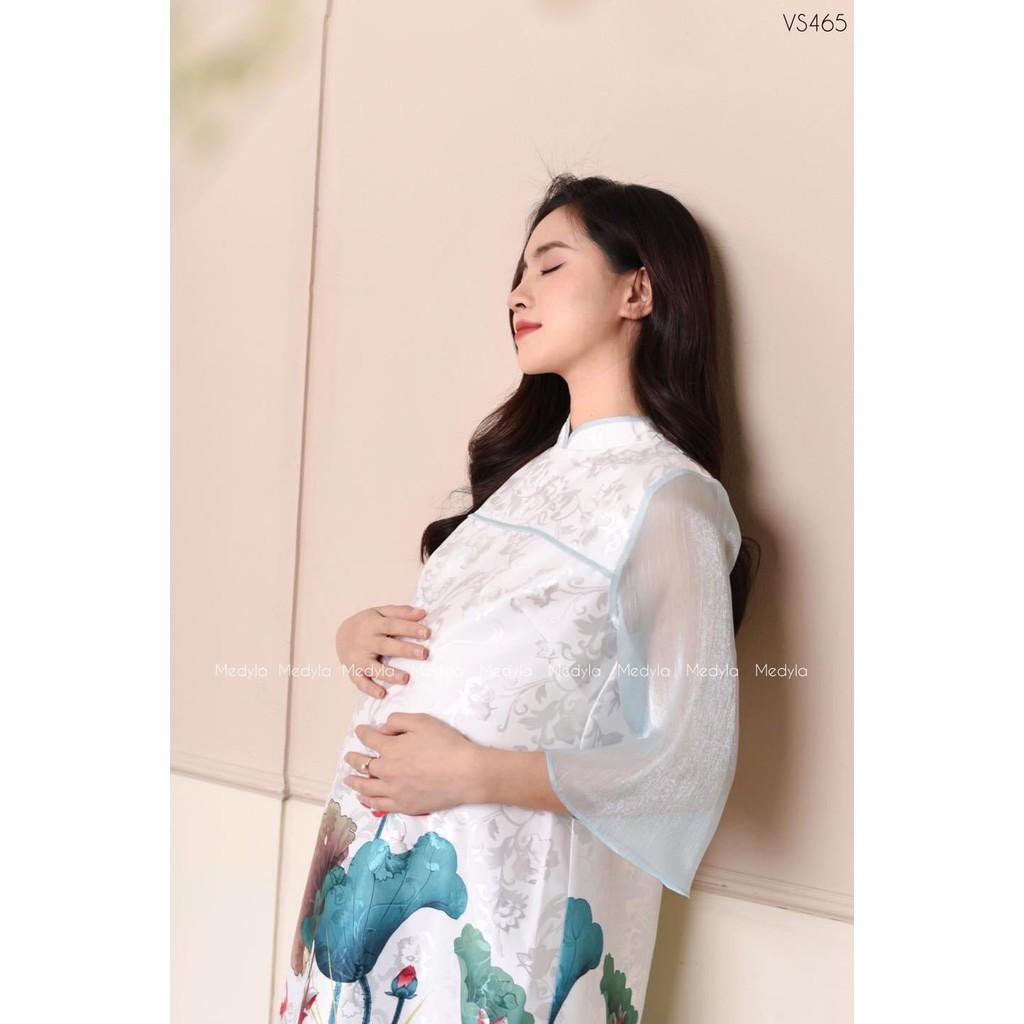 Váy bầu diện Tết cách tân,Đầm bầu công sở thiết kế maternity dress