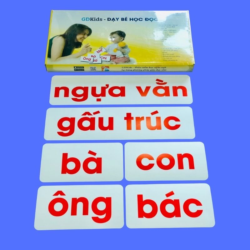 Bộ The Flashcard Glenn doman - Bộ 100 thẻ đọc Tiếng Việt Cho Bé