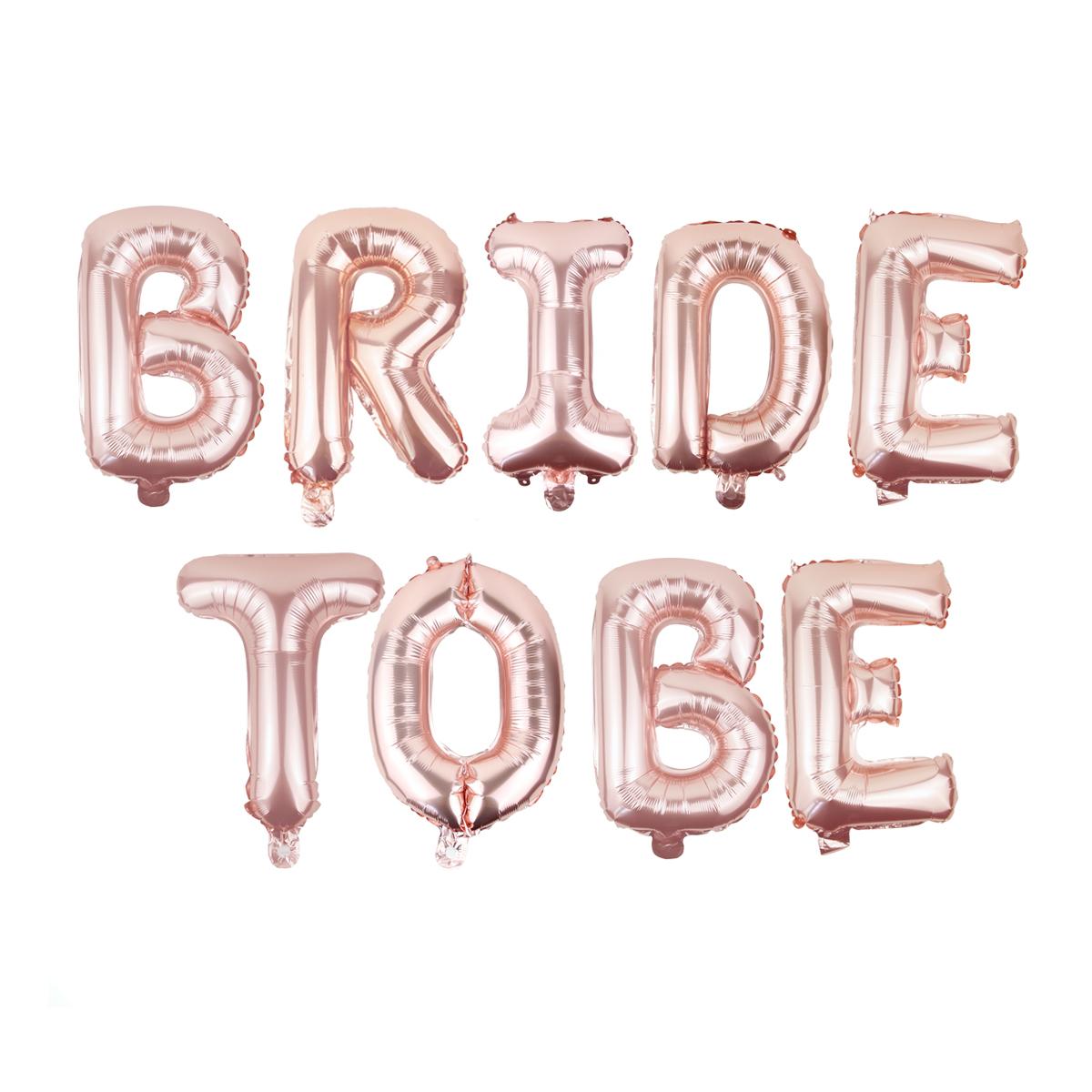 Bộ bong bóng trang trí tiệc chia tay độc thân màu hồng Rosegold Ctdt14