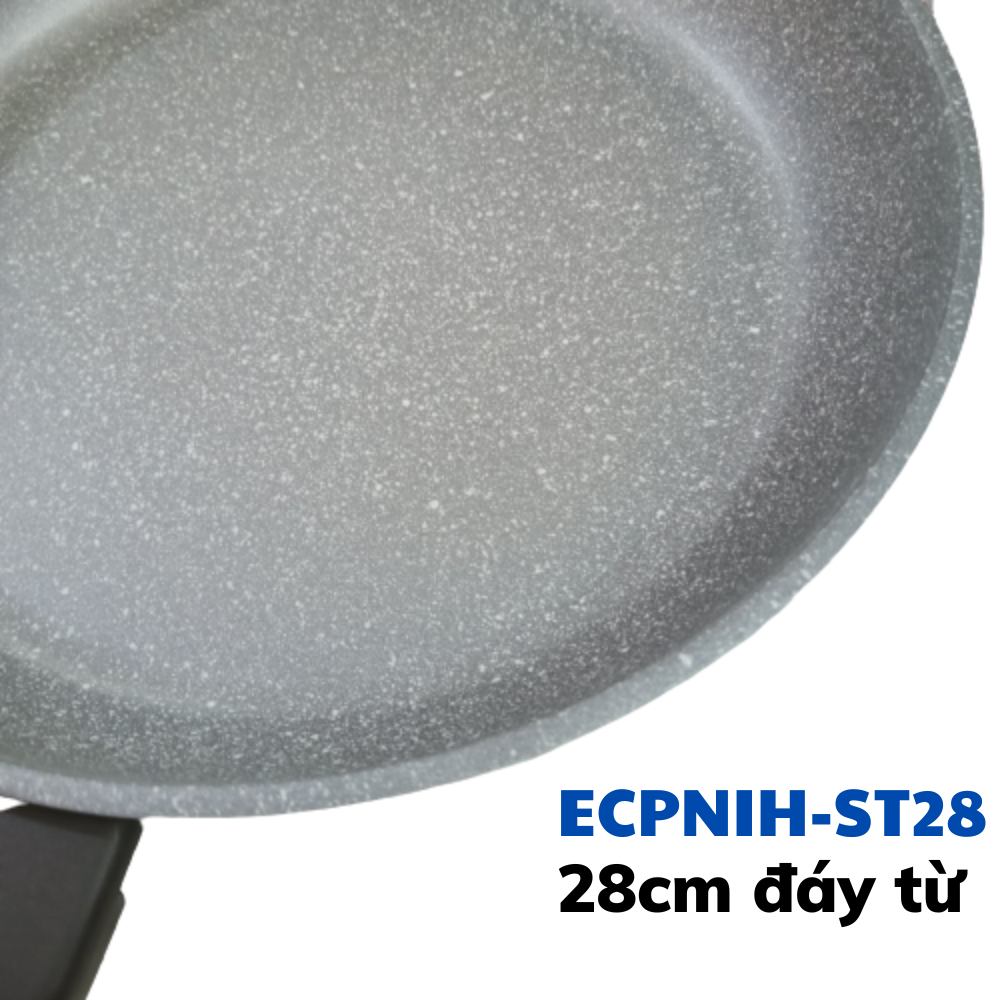 Chảo đá cạn đáy từ Ecoramic ECPNIH-ST28 (28cm) - Hàng chính hãng