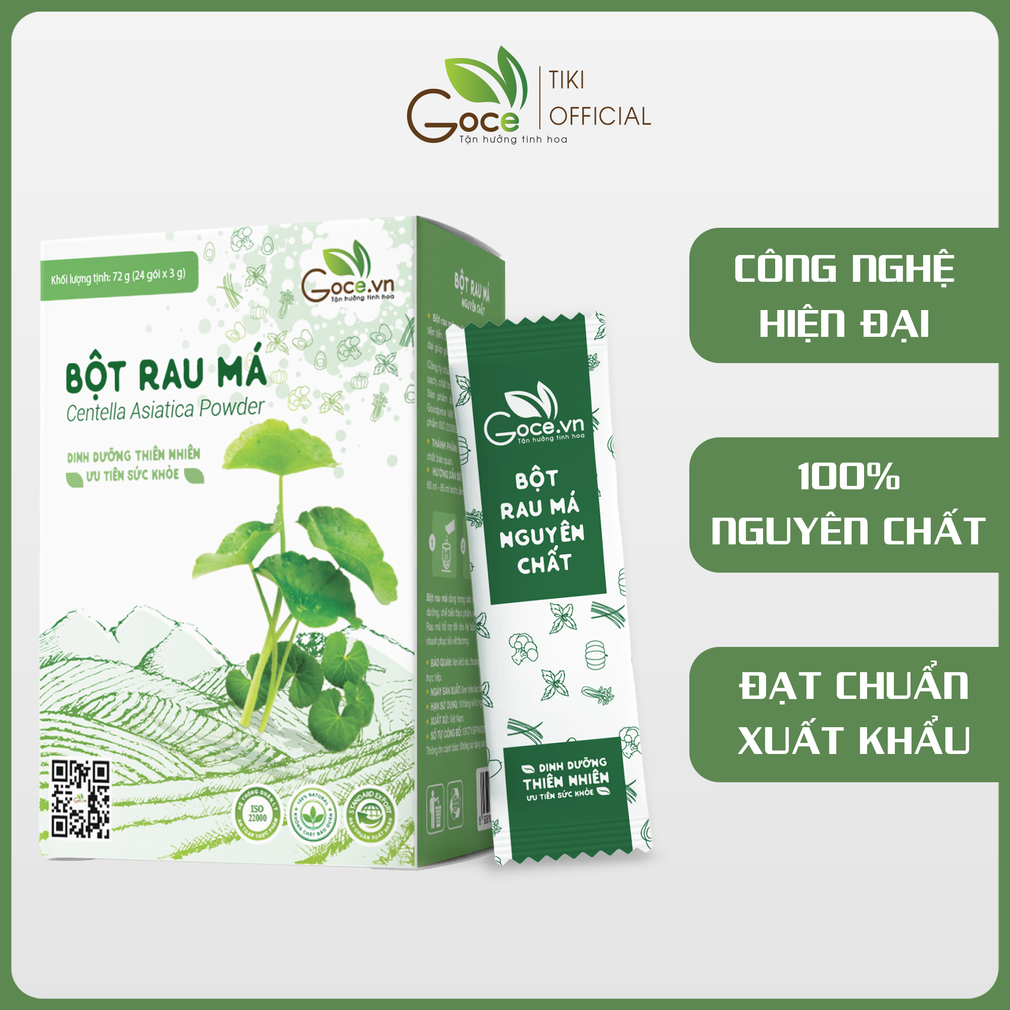 Bột rau má nguyên chất Goce - 72g