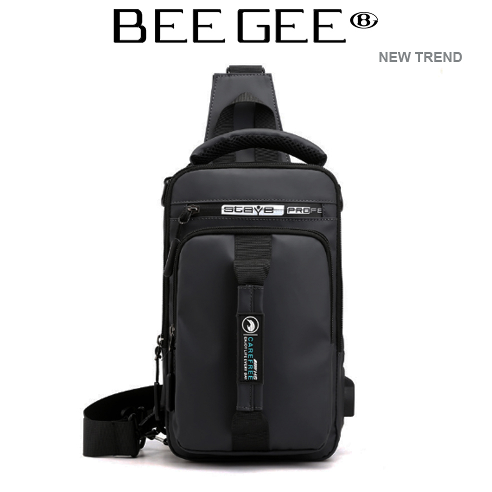 Combo Túi đeo chéo, ba lô Nam Nữ thời trang UNISEX BEE GEE 5104 tặng túi bao tử BEE GEE 130