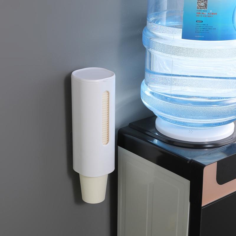 Hộp Đựng Cốc, Ly Giấy, Nhựa Rút Dán Treo Tường Mặt Kính Đen Than Hoạt Tính Bằng Nhựa Có Nắp Đậy - Giá Đỡ Ly Rút 1 Ngăn