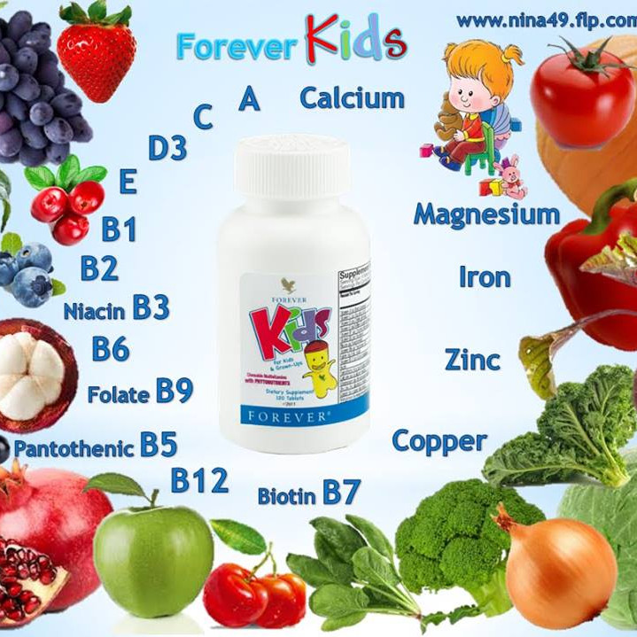 Combo thực phẩm chức năng 2 Hũ viên ngậm đa vitamin cho trẻ em Forever Kids (#354)