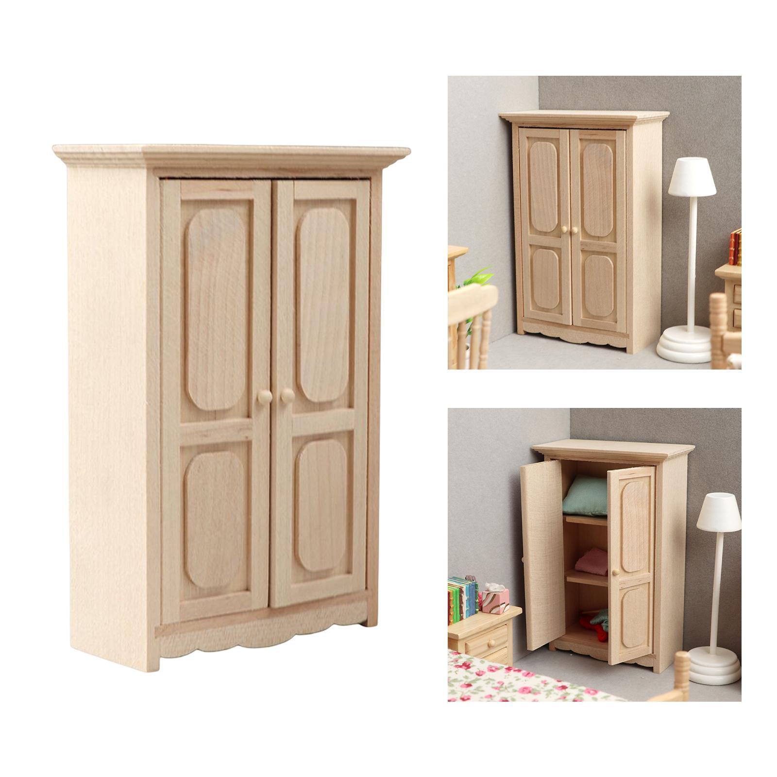 1:12 Dollhouse Furniture White Cabinet Room Bedroom Shelf