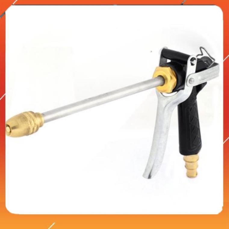 ️Evoucher Bộ dây vòi xịt nước rửa xe, tưới cây , tăng áp 3 lần, loại 7m, 10m 206318 đầu đồng,cút,nối đen+ đai