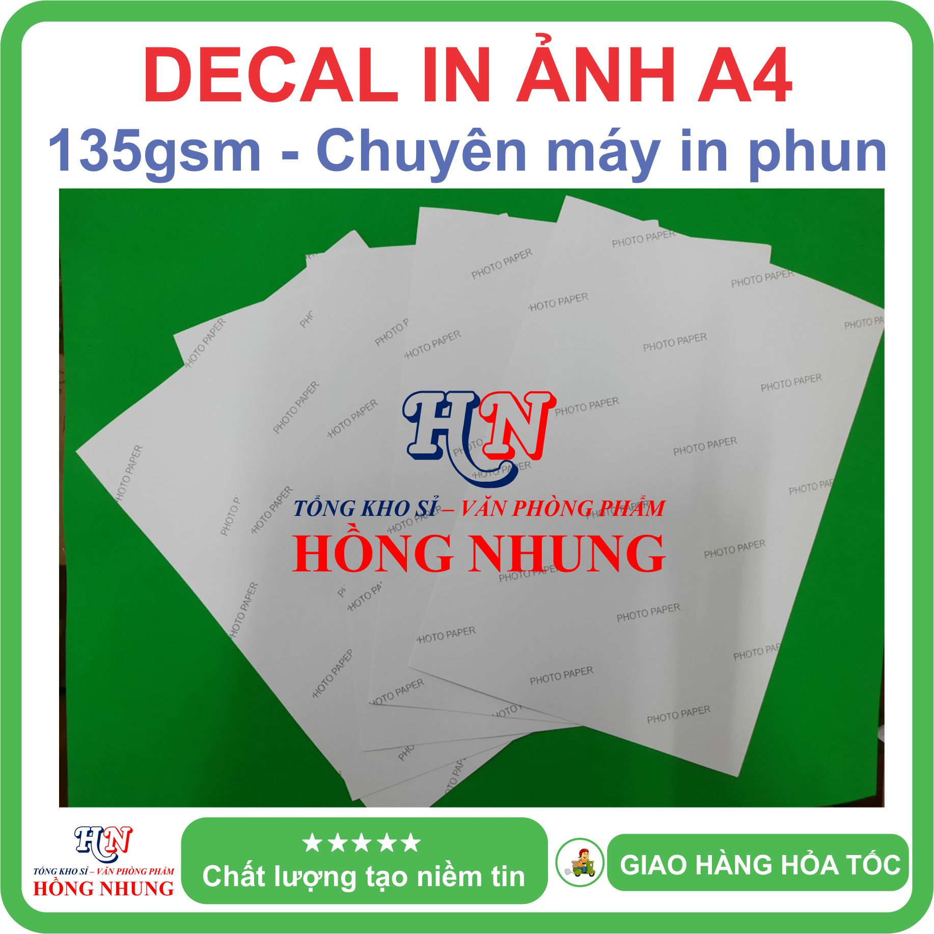 [SALE] Xấp 50 Tờ Decal In Ảnh A4 Parrot - Chuyên dùng cho máy in phun, Giúp Bạn In Ấn Tem Nhãn chuyên nghiệp