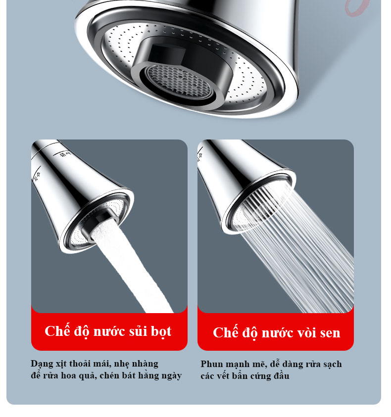 Vòi rửa chén nóng lạnh Schmidt mạ crom lò xo bẻ được mọi vị trí , Vòi rửa bát Inox 304 chất lượng cao – Hàng chính hãng
