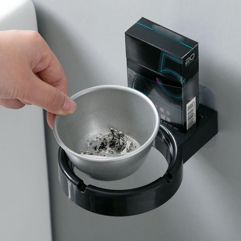 Multifunctional Wall Mounted Stainless Steel Bathroom Storage Rack Ashtray Bathroom Accessories
