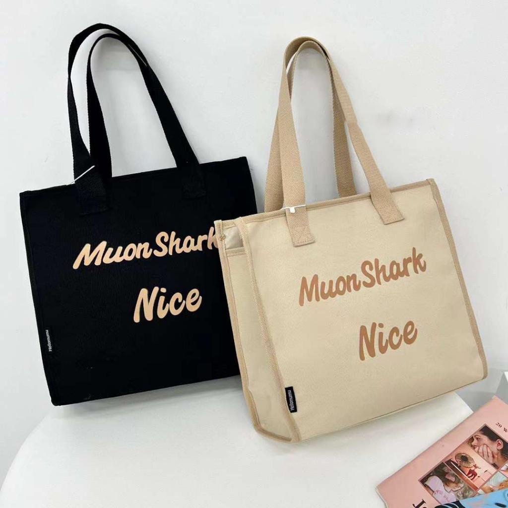 Túi tote nữ vải canvas dày chống thấm nước đeo chéo thời trang sinh viên học sinh i2040 i2065 i2075