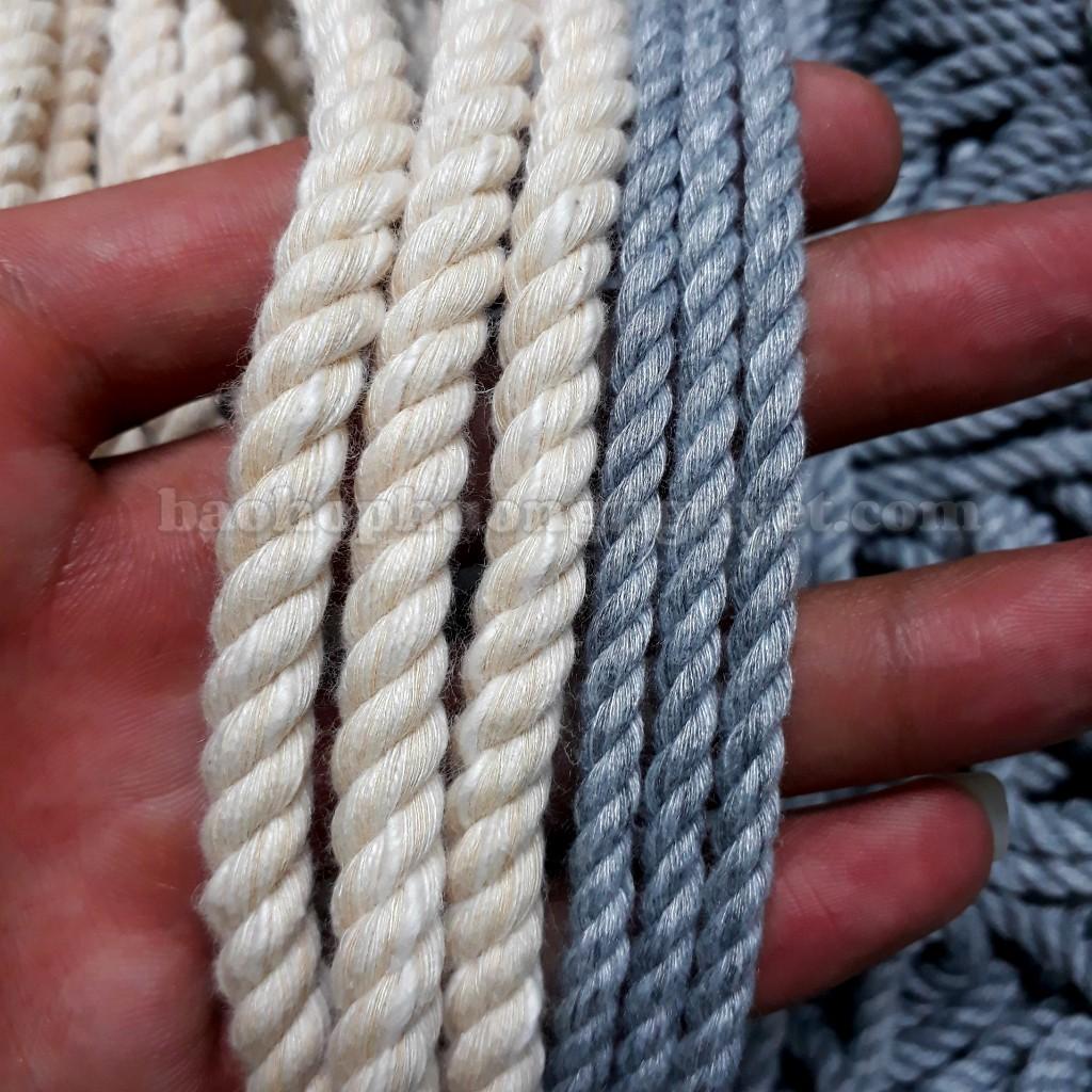 Dây macrame màu dây cotton xoắn, dây trang trí nhiều màu