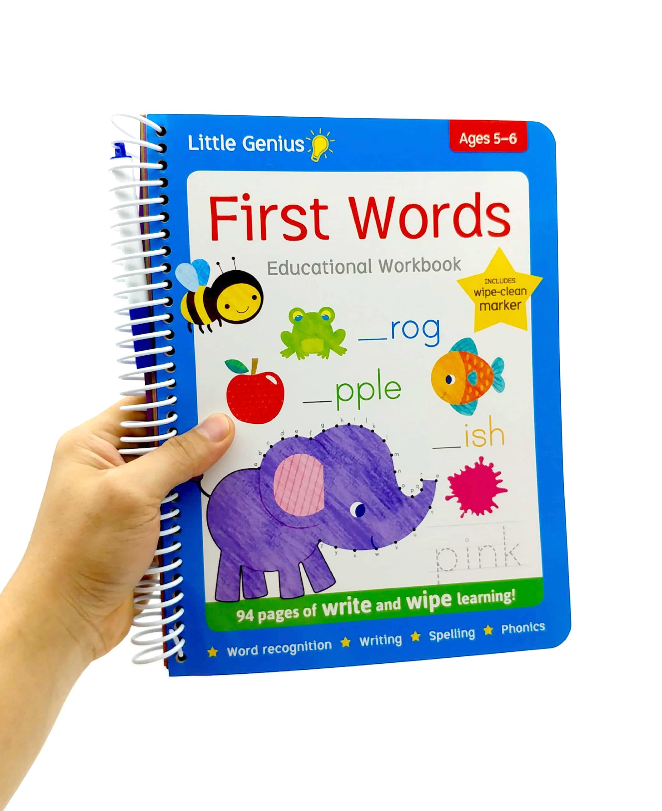 Little Genius Write And Wipe Bind Up - First Words