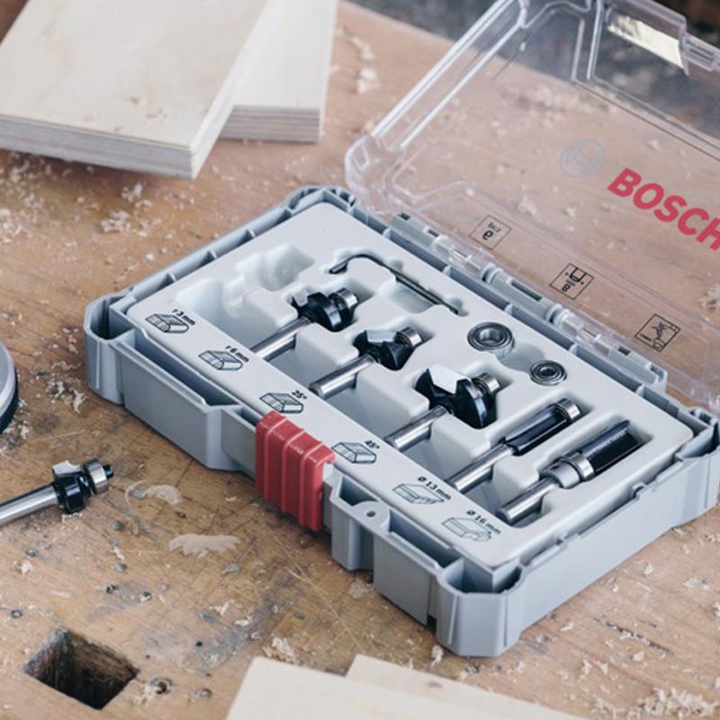 BỘ MŨI PHAY CẠNH 6 MÓN  BOSCH 2607017470 - HÀNG CHÍNH HÃNG