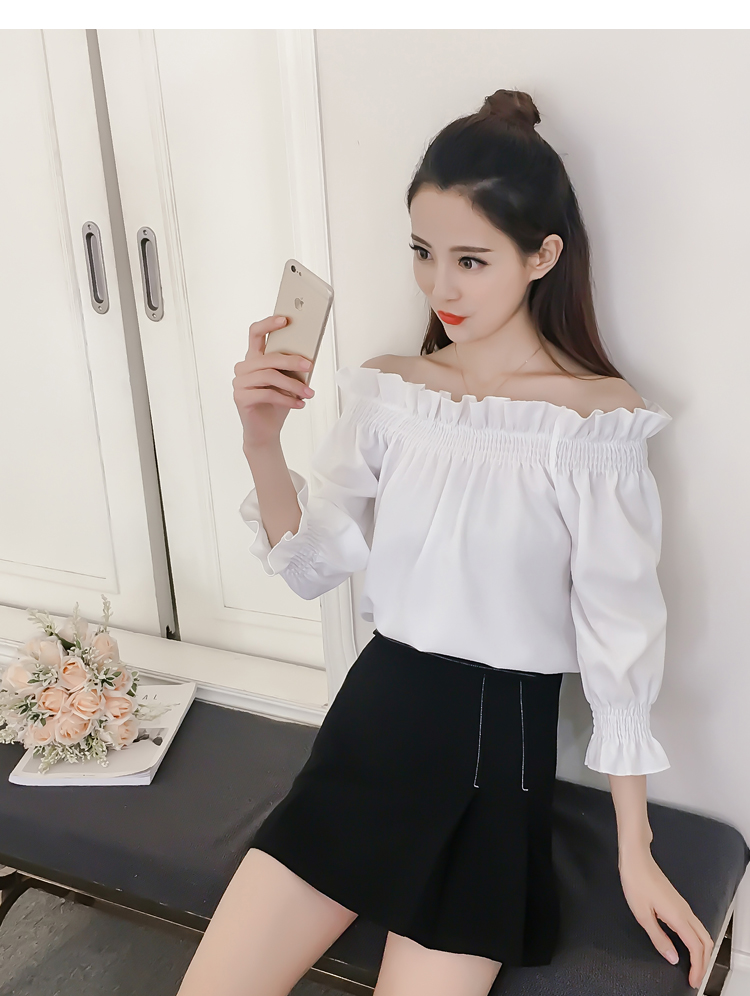 Áo Tay Dài Bẹt Vai Thun