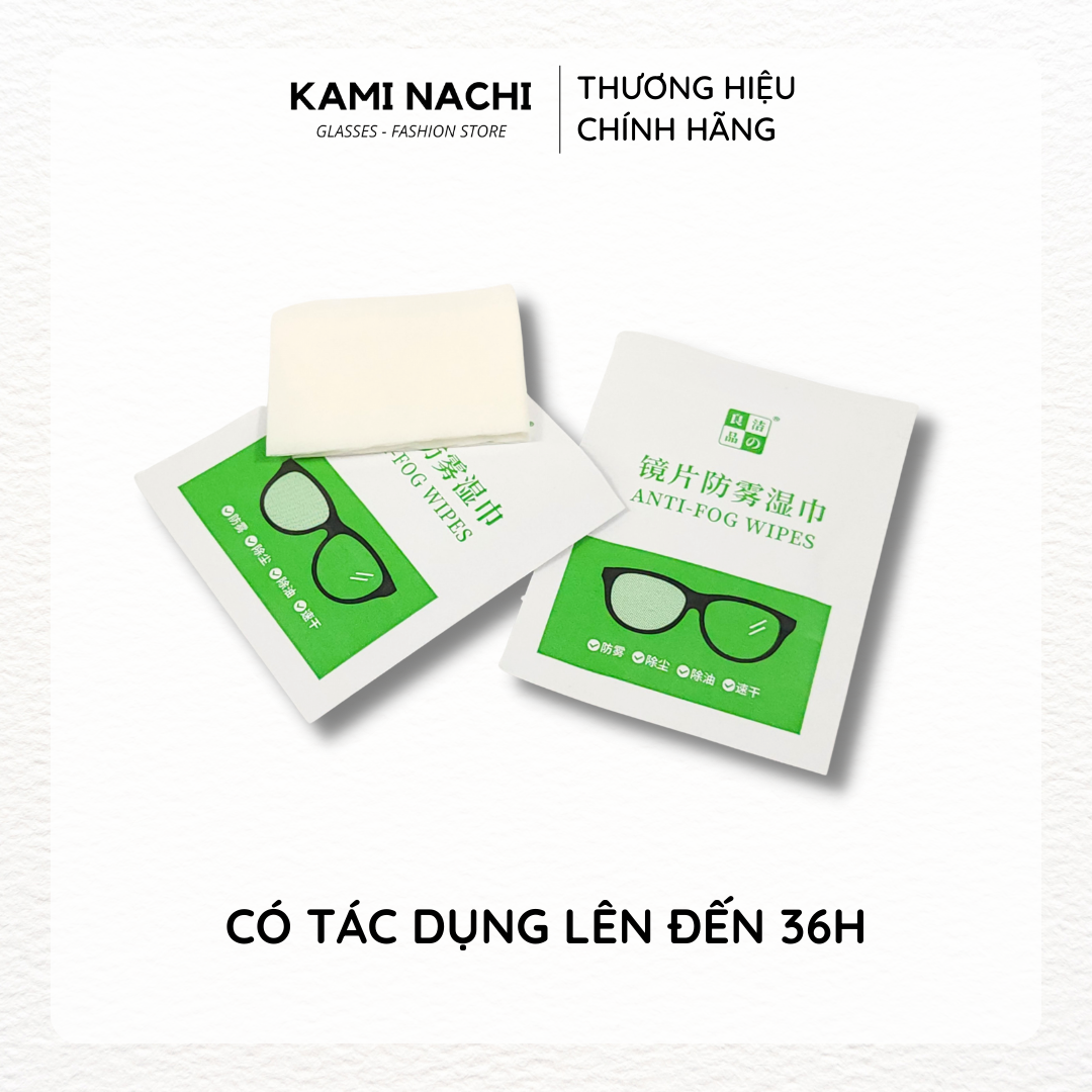 Hộp 50 miếng khăn lau nano hàng loại đặc biệt KAMI NACHI dùng 1 lần - Chống bám hơi nước, chống mờ sương cho kính