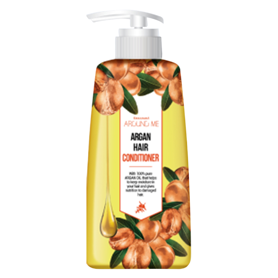 Dầu xả thảo dược Around Me Argan Hair Conditioner Hàn Quốc 500ml + Móc khóa