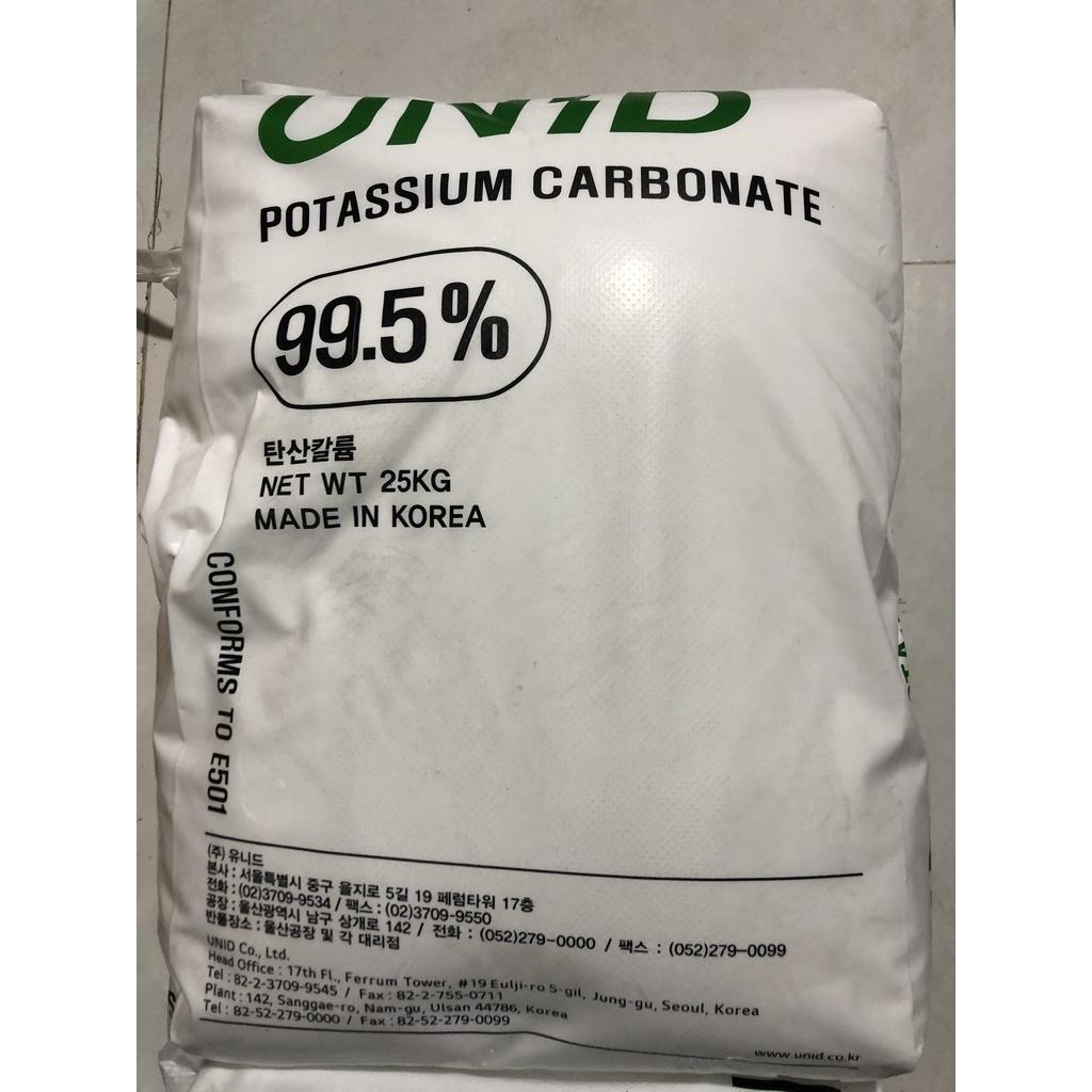 Phân bón Kali Cacbonat (K2CO3 - Kali hữu cơ) K2CO3 = 99.5%. Hàng chiết lẻ từ bao 25kg