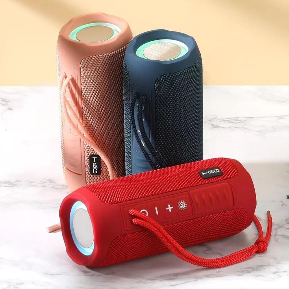 TG227 Di Động Bluetooth-Loa Bass Không Dây Có Đèn LED Màu Loa Siêu Trầm Ngoài Trời Chống Nước Cột Boombox Nhạc Stereo FM Color: Camouflage