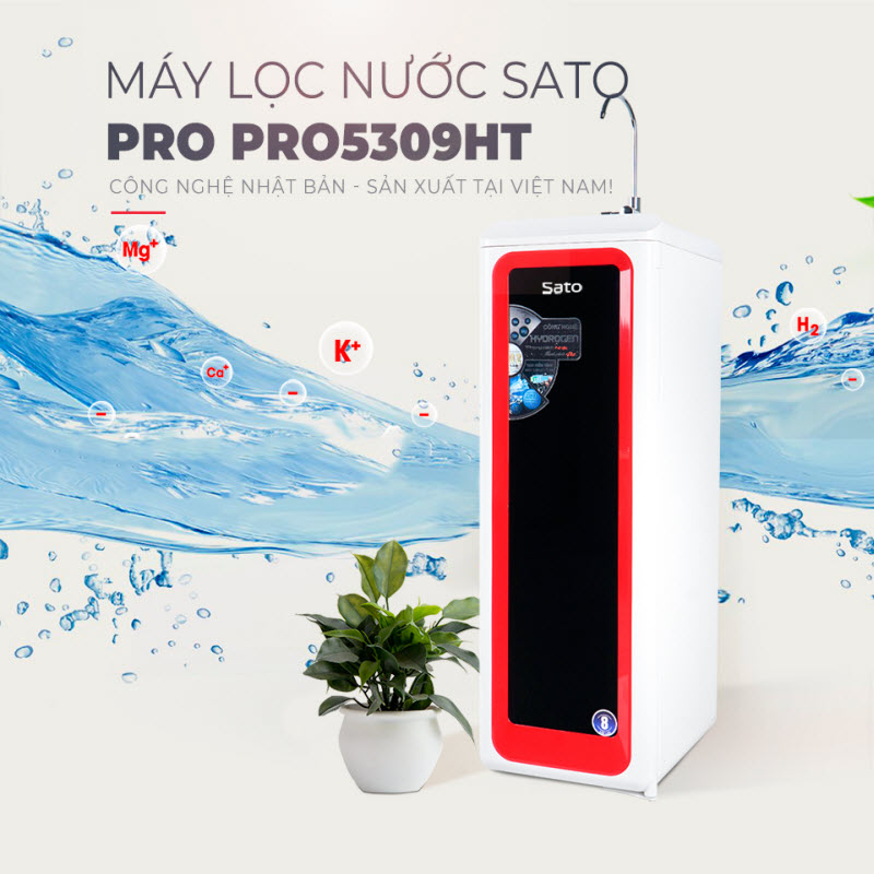 Máy lọc nước Sato Hydrogen PRO PRo5309HT 9 cấp lọc - Hàng chính hãng