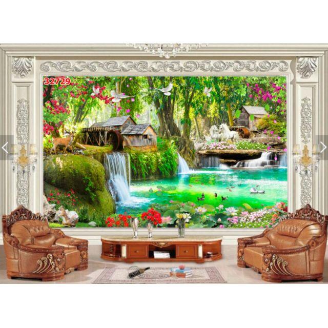 Tranh dán tường 3D phong cảnh thiên nhiên