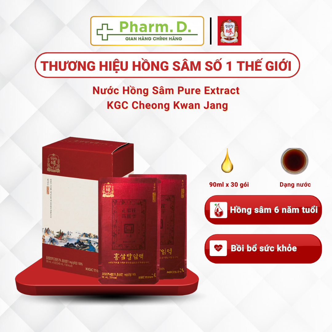 Nước Hồng Sâm Hàn Quốc Pha Sẵn Pure Extract KGC Cheong Kwan Jang