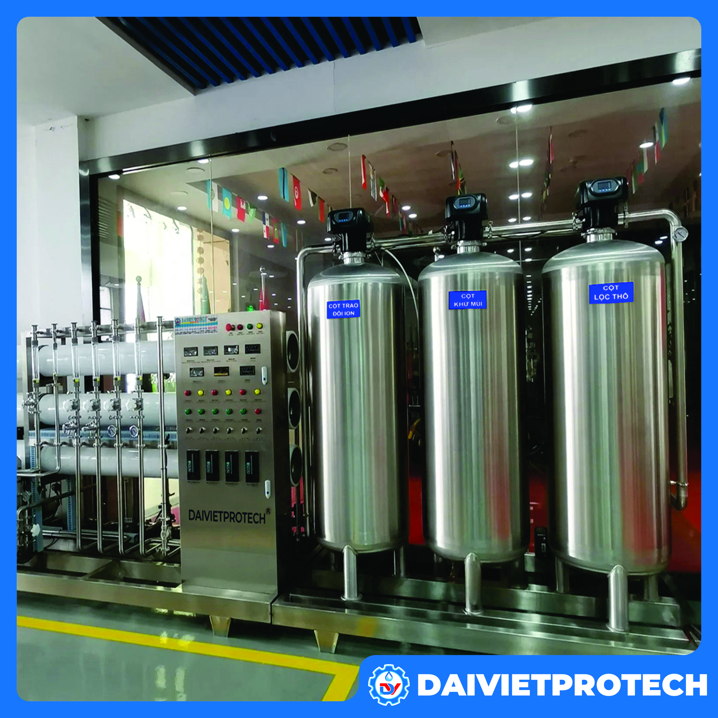 Dây chuyền sản xuất nước RO / Công suất 4000 lít/h - Hàng chính hãng / Hàng nhập khẩu