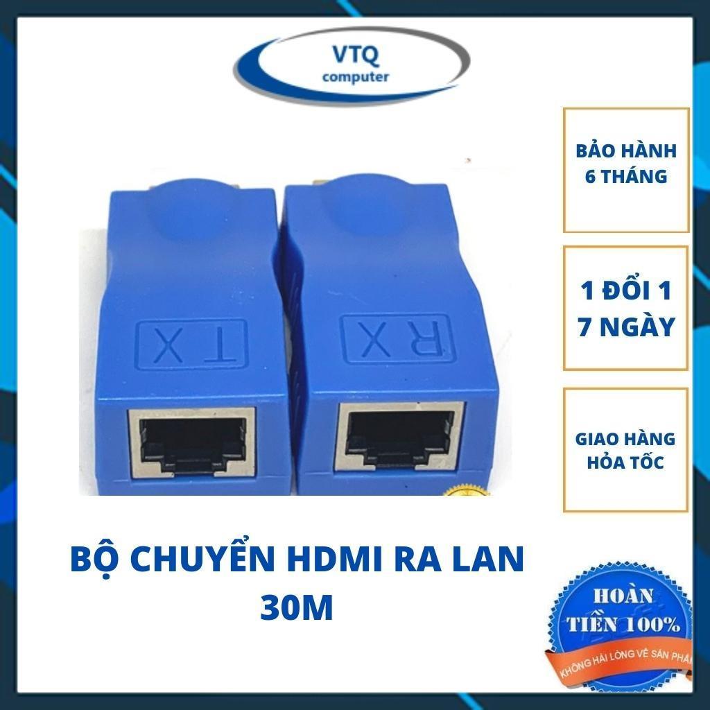 Bộ chuyển đổi HDMI to Lan 30m. Bộ kéo dài HDMI To LAN 30M Cat-5e/6e. vtq.computer