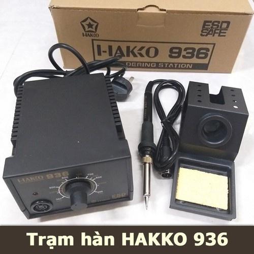 Bộ mỏ hàn thiếc chỉnh nhiệt, bộ trạm hàn hako 936 loại xịn lõi đồng siêu bền gia nhiệt nhanh