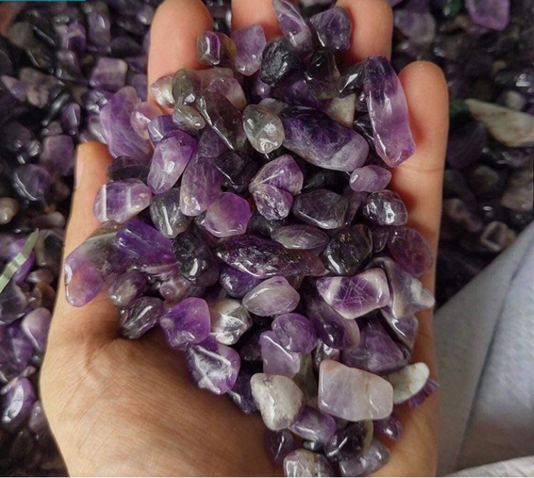 100g đá T.hạch a.nh phong thủy nhiều màu đã mài bóng.