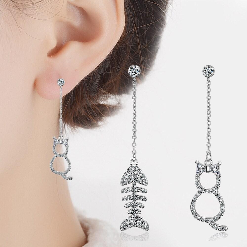 Khuyên tai tròn nữ bạc thật