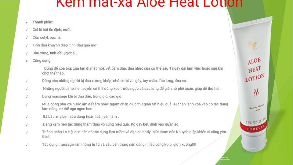 Kem Mát-Xa ( Dầu Nóng) Aloe Heat Lotion 064FLP