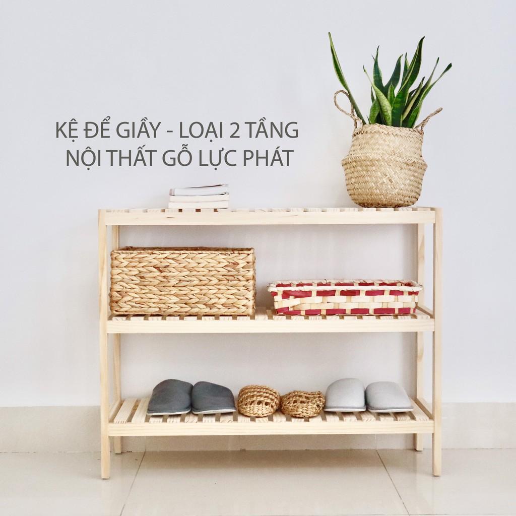 Kệ 3 tầng đa năng -100cm - gỗ thông tự nhiên