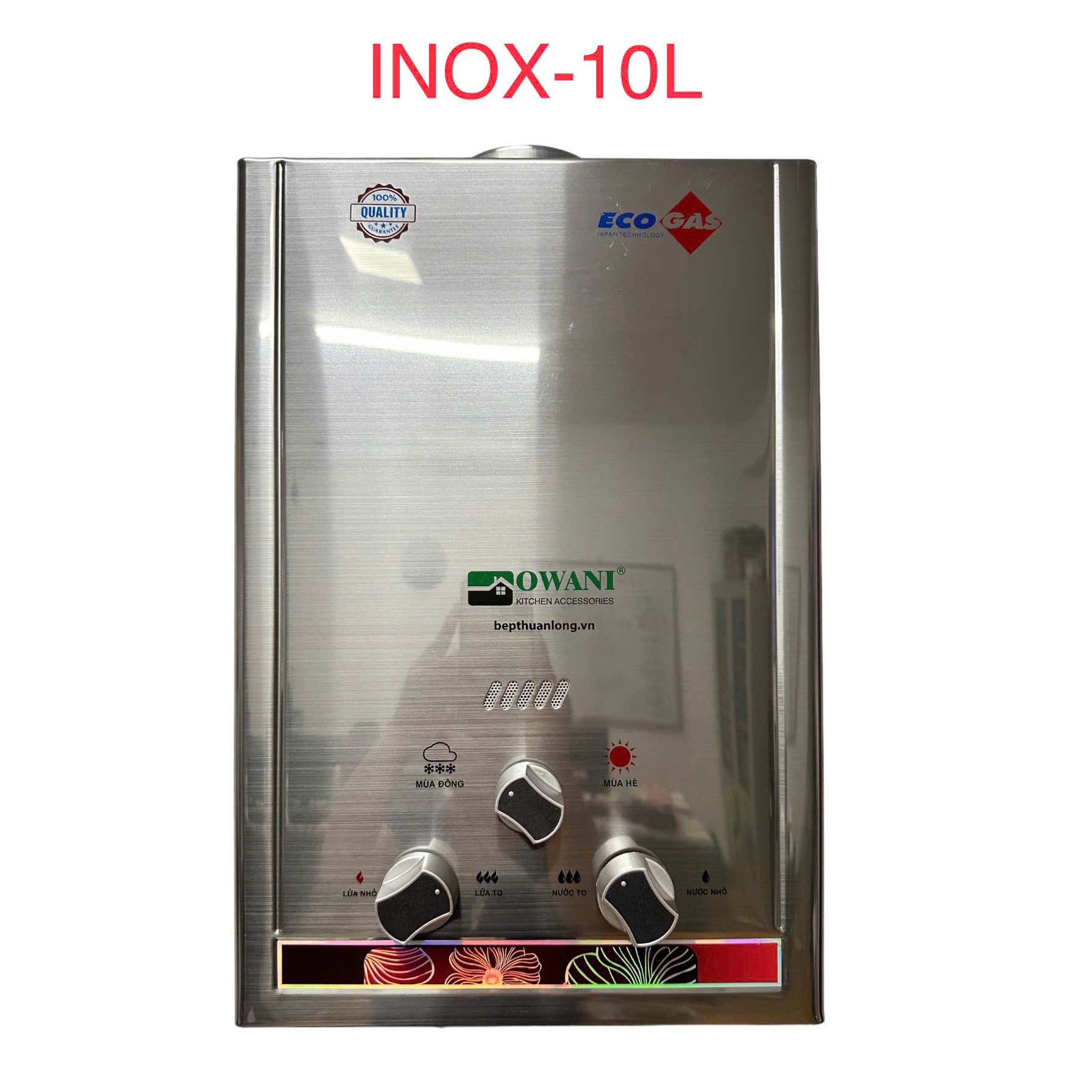 Bình Tắm Dùng Gas OWANI INOX-10L Ống Đồng 8MM - Hàng Chính Hãng