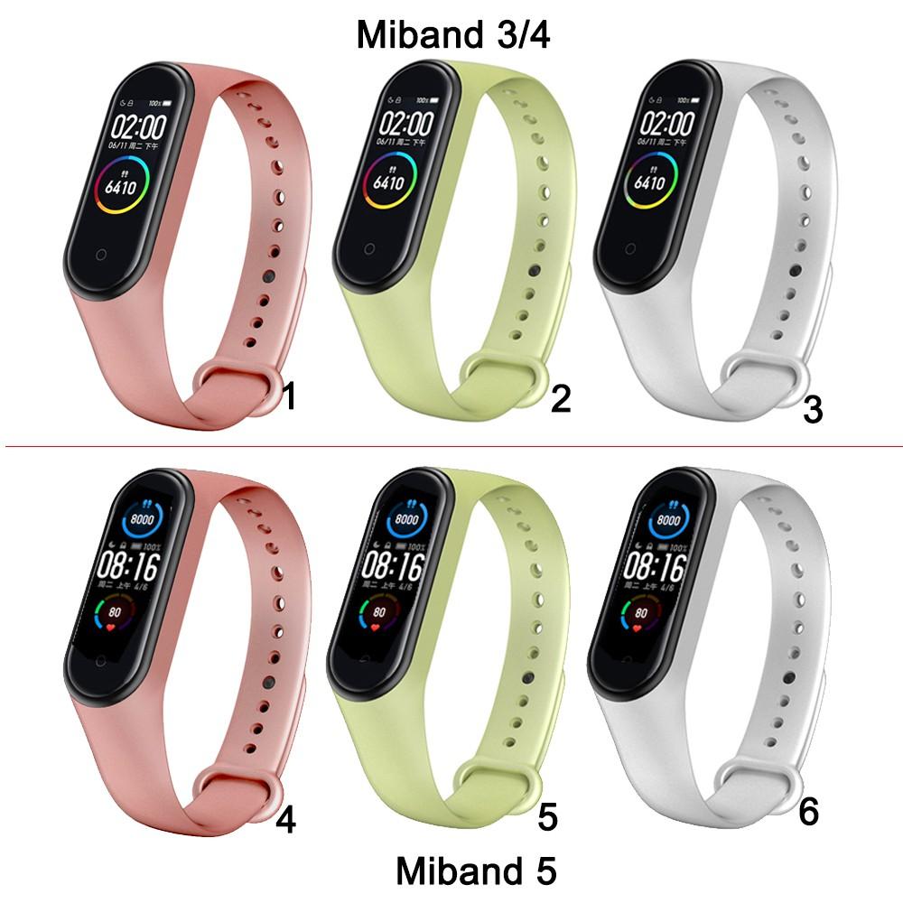 Dây đeo silicon dành cho đồng hồ thông minh Xiaomi Mi Band 3 Miband 3 4 5 6