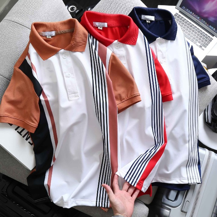 Áo thun polo nam kẻ sọc ngang cá sấu có cổ bẻ Nexx & Dee vải thun lạnh cao cấp ND06