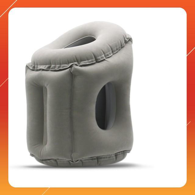 Hot  Gối ngủ hơi du lịch (27x32x37)cm (màu Xám) Sky Life