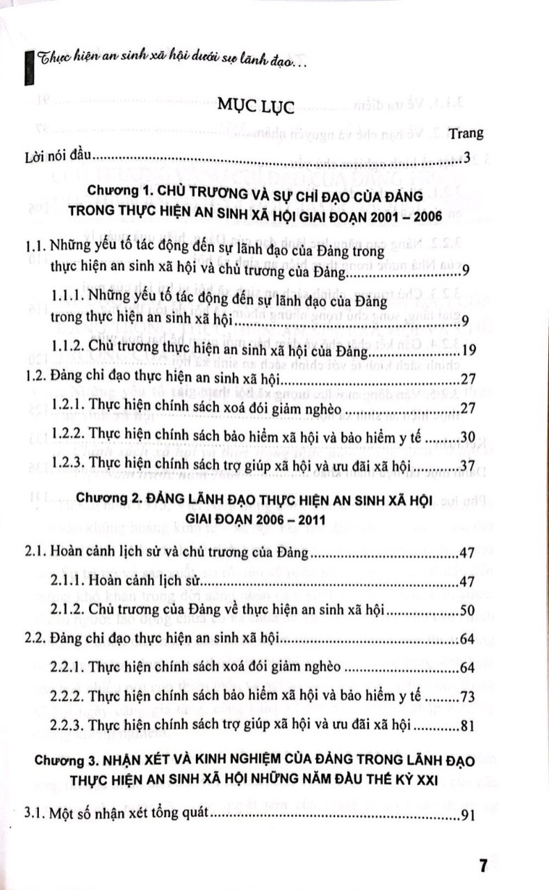 Thực Hiện An Sinh Xã Hội Dưới Sự Lãnh Đạo Của Đản Cộng Sản Việt Nam Những Năm Đầu Thế Kỷ XXI - Sách Chuyên Khảo