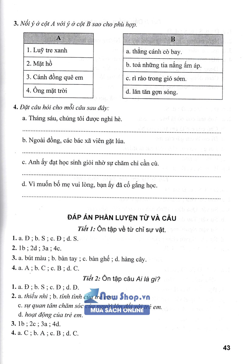 PHÁT TRIỂN VÀ NÂNG CAO TIẾNG VIỆT LỚP 3 (DÙNG CHUNG CHO CÁC SGK MỚI HIỆN HÀNH)