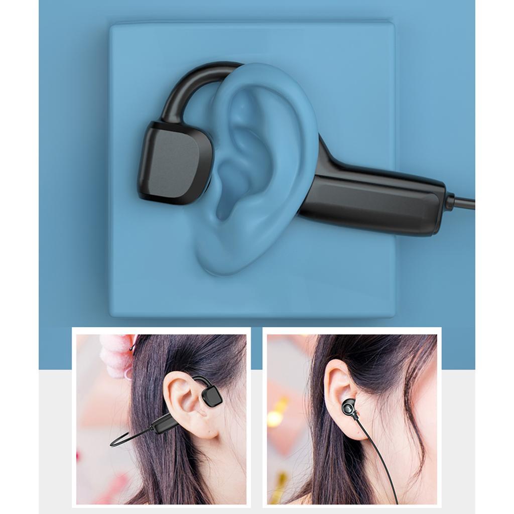 Wireless Bluetooth Bone Conduction Headset Waterproof Headphone Sports Earphone