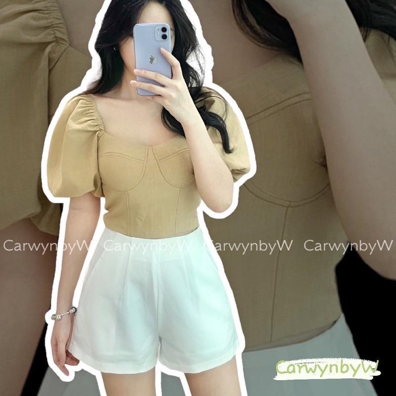 Áo Croptop Cúp Ngực Tay Phồng