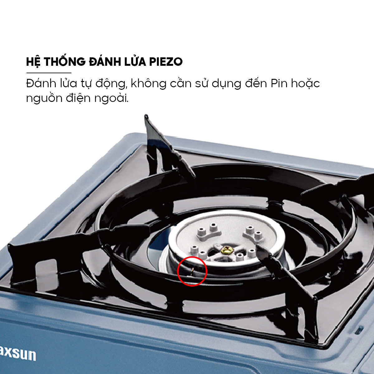 Bếp Ga Mini Maxsun MS-520 - Công Suất 2200W, Phủ Sứ Cao Cấp -Hàng chính hãng - Bảo hành 12 tháng