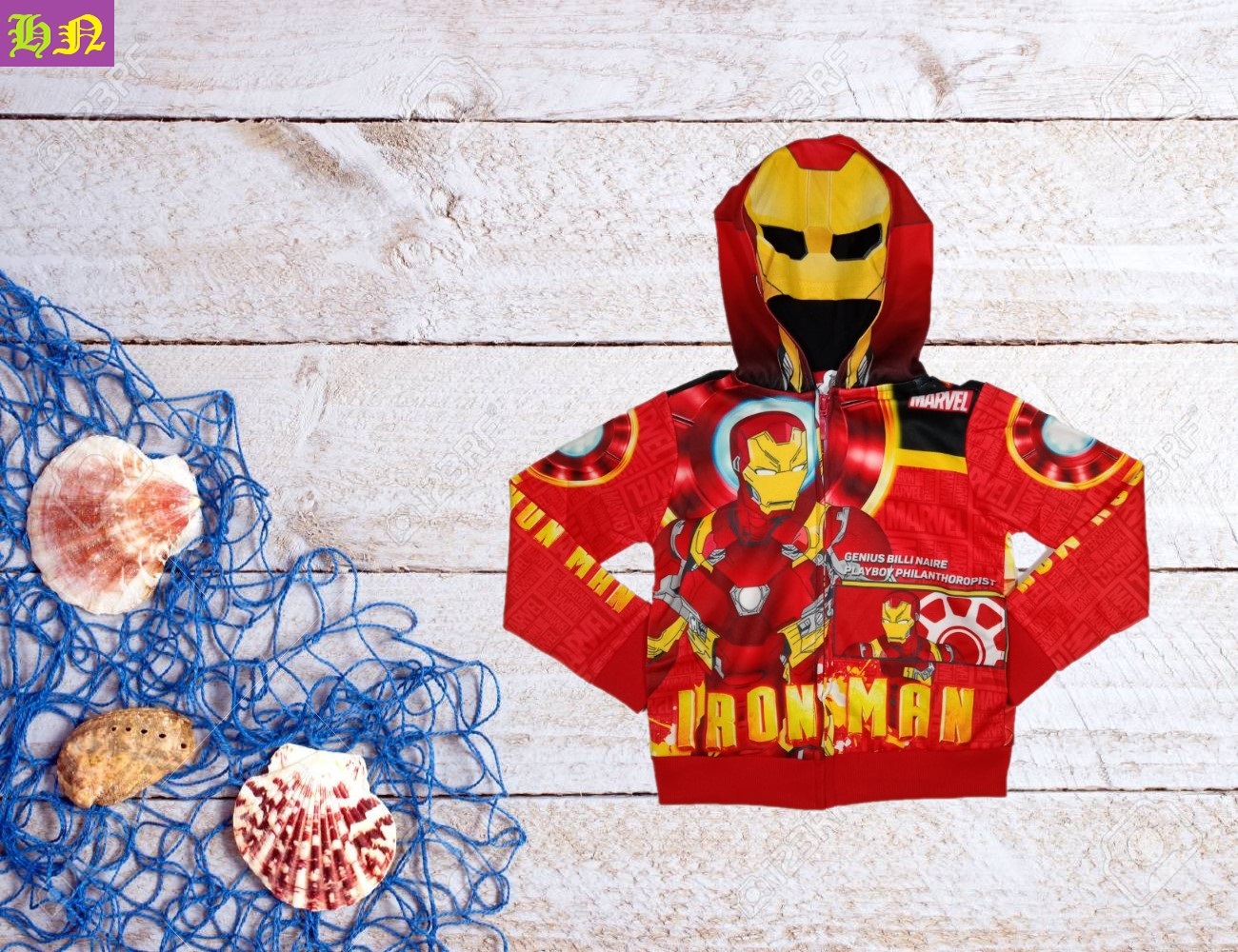 Áo khoác-áo lạnh bé trai hình người sắt người xanh HULK 3D từ 11-42kg- Chất liệu thun cotton-Hương Nhiên