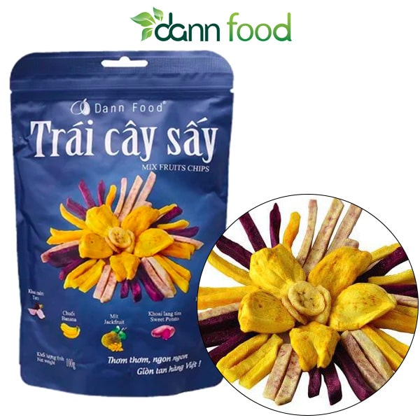 TRÁI CÂY SẤY DANN FOOD GÓI 100G