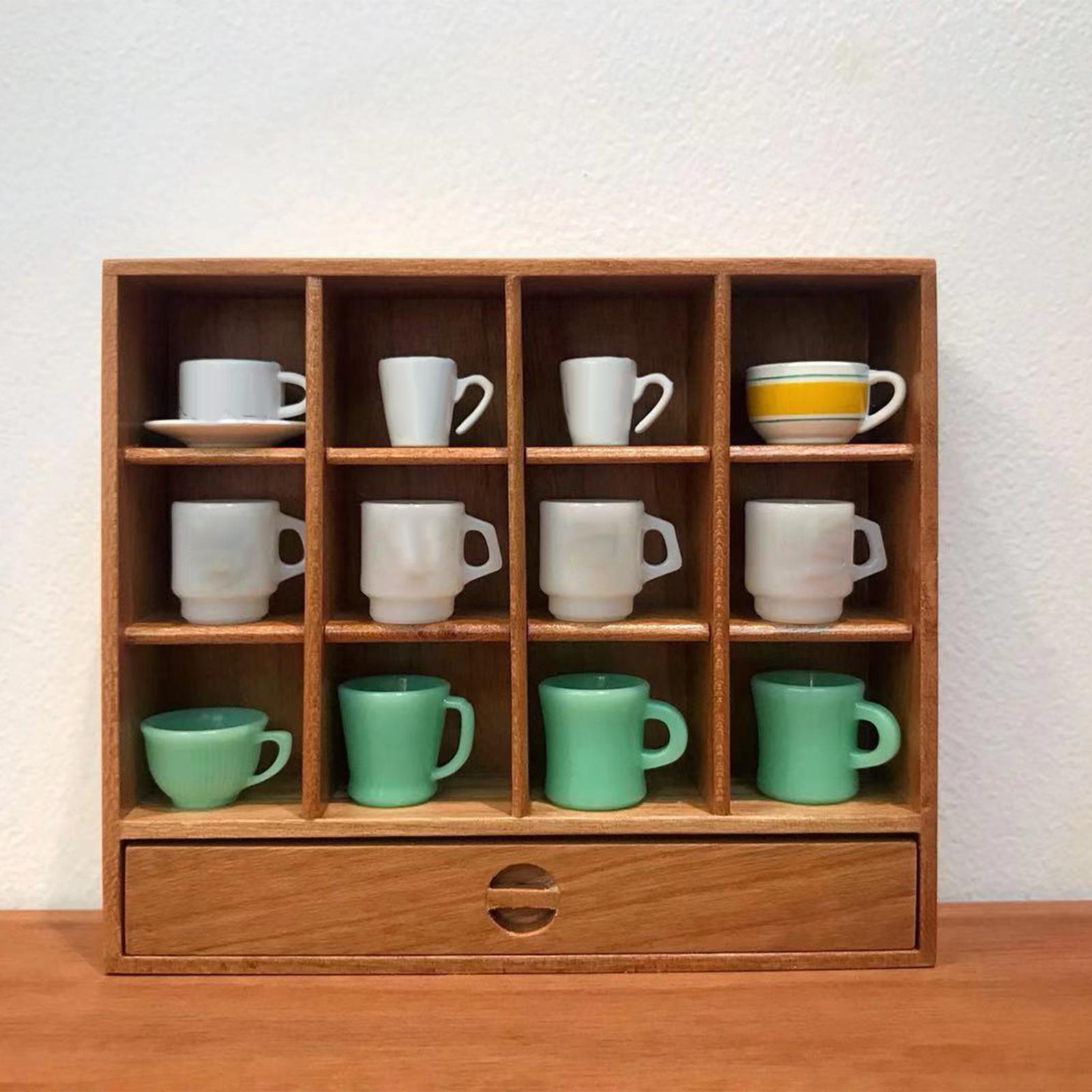 Dollhouse Miniature Storage Rack DIY Scene Model Miniature Dollhouse Decoration Accessories for Kitchen Decoration