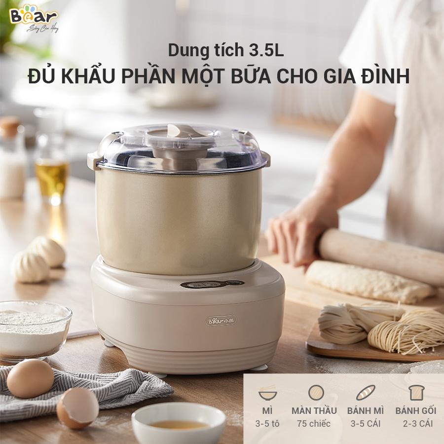 Máy Trộn Bột Đa Năng Bear 3,5L Ủ Bột, Nhào Bột, Nhồi Bột Nhanh, Phiên Bản Cao Cấp Công Suất Lớn - HMJ-A35Q2 - Hàng Chính Hãng Bảo hành 18 Tháng