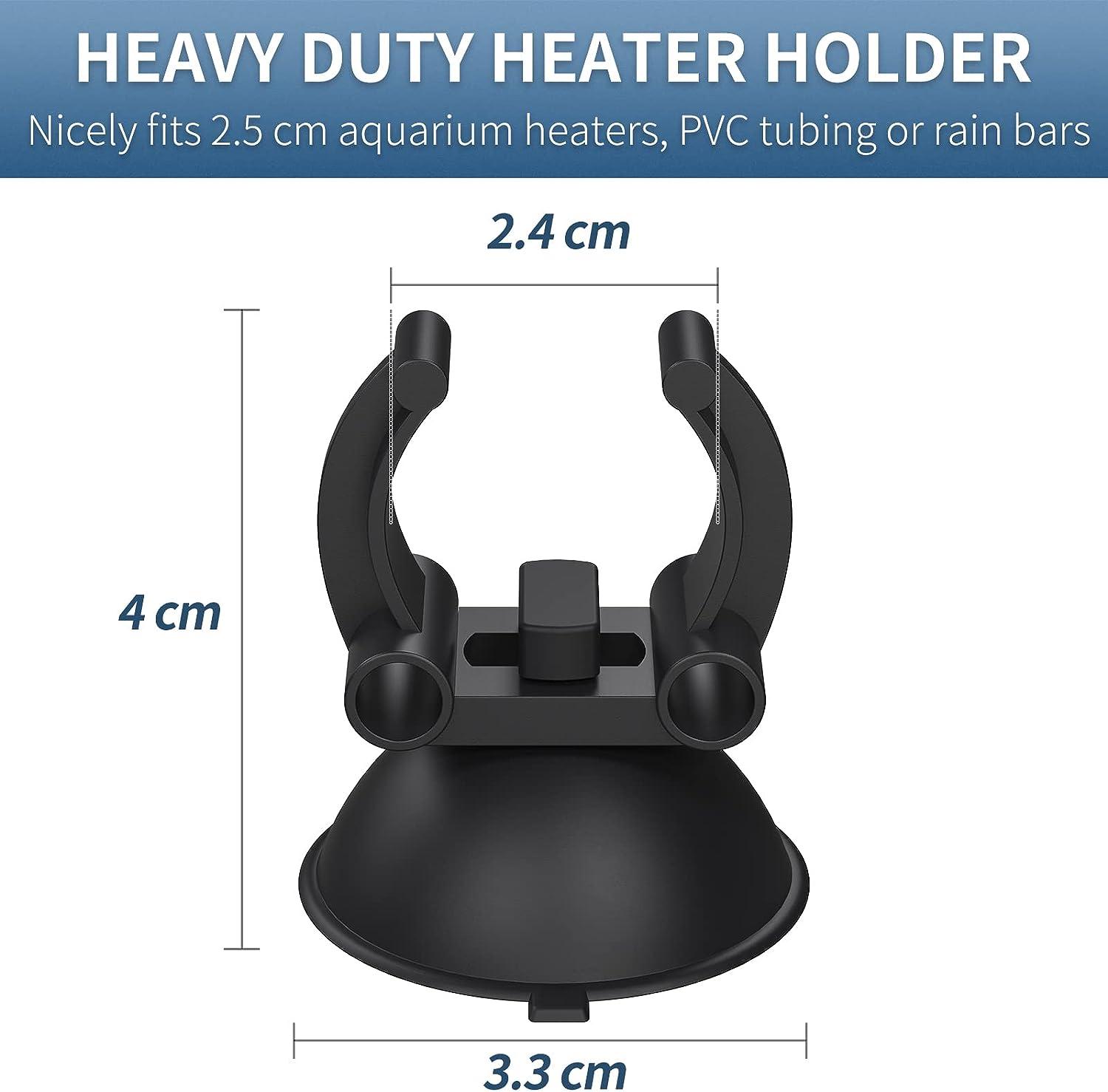 3,3 cm Cúp nước nóng bể cá với kẹp kẹp trọng lượng sưởi ấm tiêu chuẩn màu đen cho các bể cá , 8 miếng
