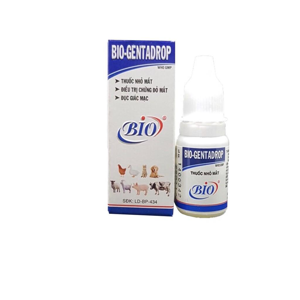 Nước Nhỏ Mắt Cho Chó Mèo - Trị Viêm Mắt - BIO GENTADROP 10ml - Nông Trại Thú Cưng