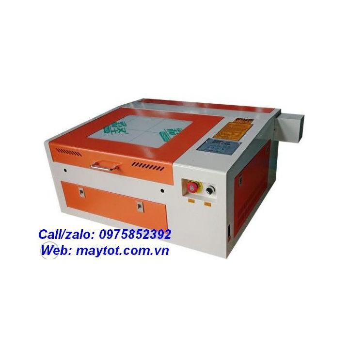 Máy cắt khắc laser model YH-4040 ứng dụng gia công các vật liệu phi kim như da, vải, Mica, pha lê, thủy tinh hữu cơ,